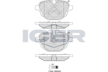 BMW 5 Serisi F10 525d/xd Arka Fren Balatası 2011-2016 ICER