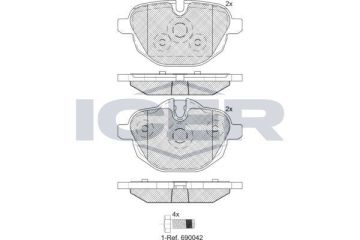 BMW 5 Serisi F10 528i Arka Fren Balatası 2011-2016 ICER